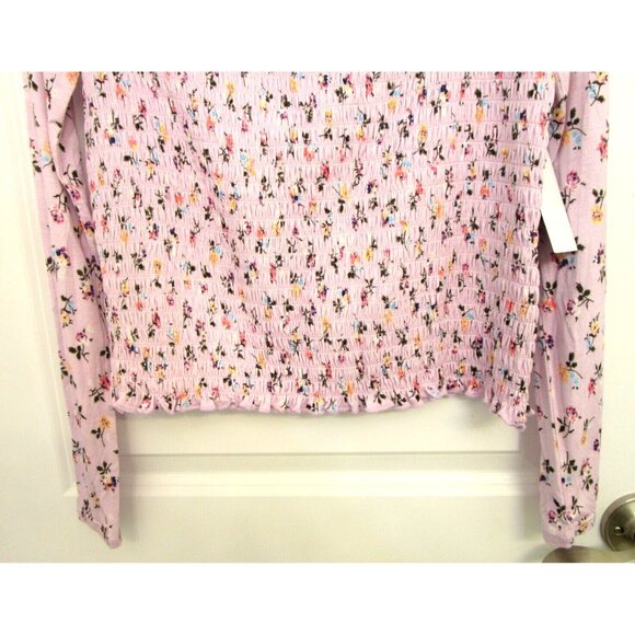 LORD & TAYLOR Design Lab Women's Lavender Floral Long Sleeve Top Large - NWT - Picture 4 of 15